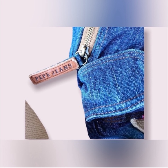 90’s Designer Fanny Sack Bag Vintage Denim Waist Purse - Picture 8 of 10